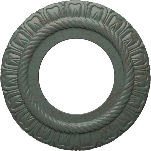 Ekena Millwork Claremont Ceiling Medallion (Canopies up to 5 5/8"), 9"OD x 4 1/2"ID x 1/2"P, Cloud Burst Crackle CM09CLCBC - main